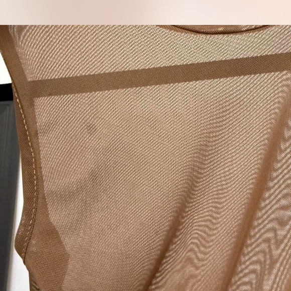 PrettyLittleThing Sheer Tan Tank Top - Picture 4 of 5